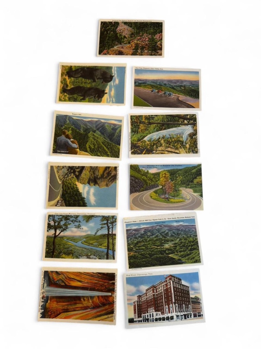 Vintage Smoky Mountains Photo Cards Lot 22 Views TN NC Chattanooga